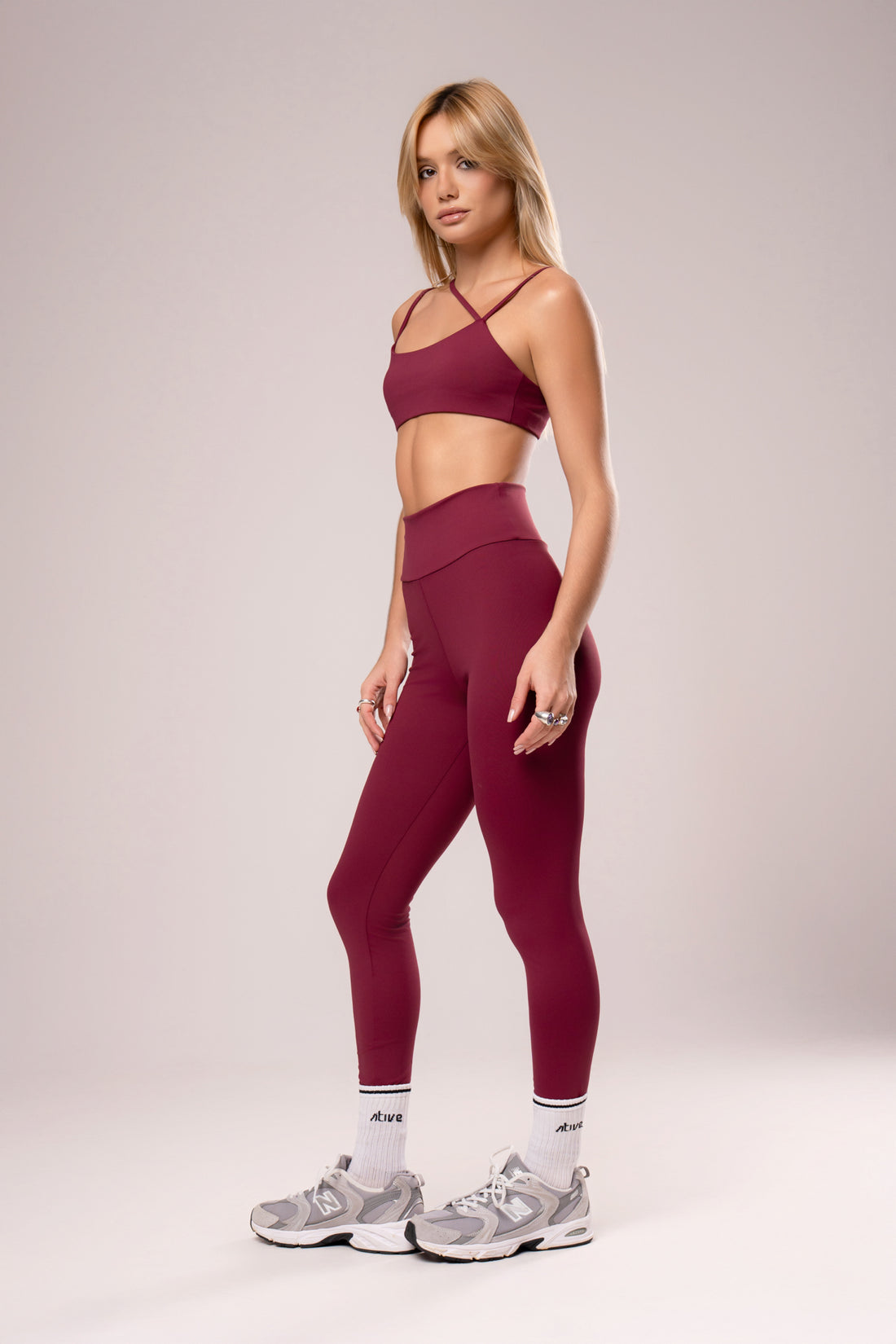 Conjunto Legging e Top Aura Power Marsala