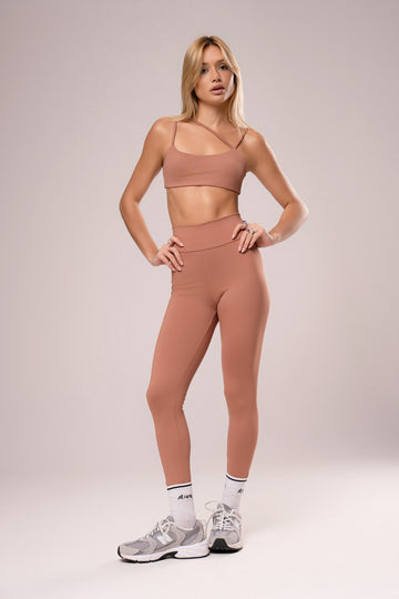 Conjunto Legging e Top Aura Power Caramelo