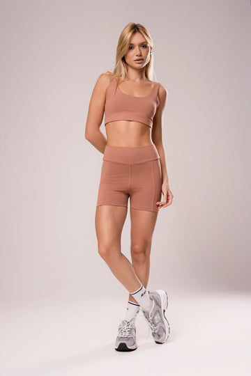 Conjunto Short e Top Soul Power Caramelo