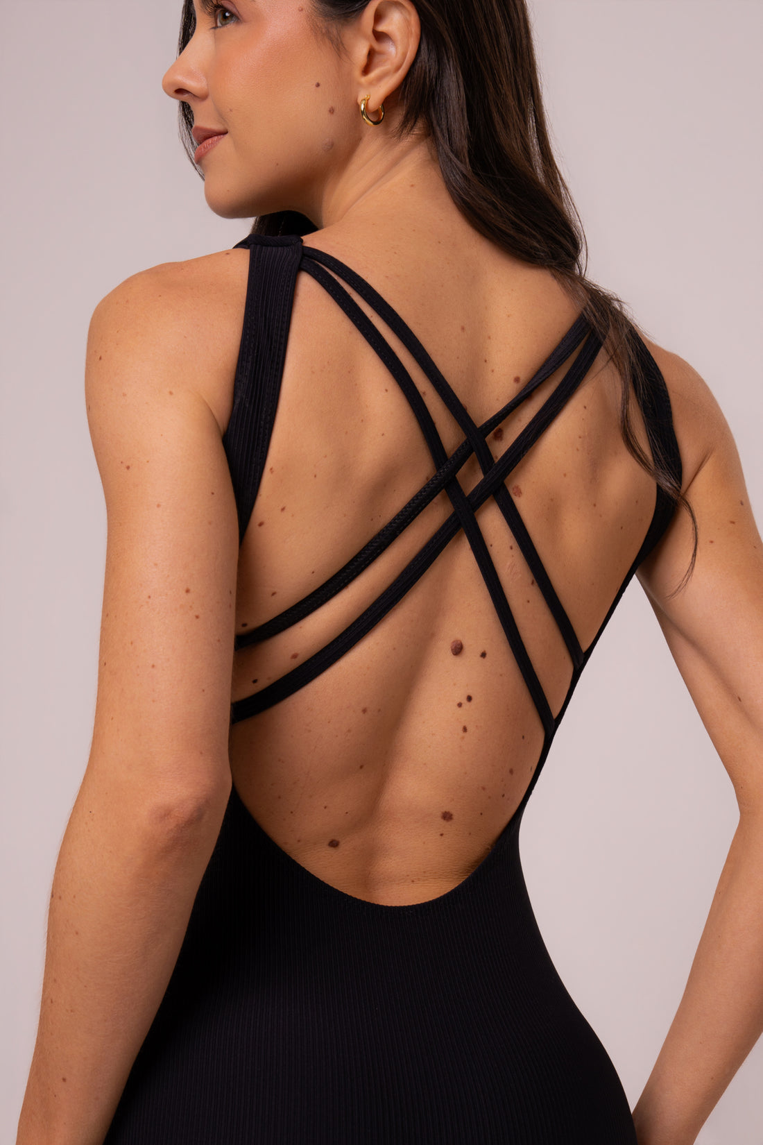 Macaquinho Halter Neck Flow Preto