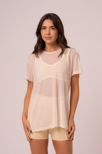 Blusa Tule Vanilla