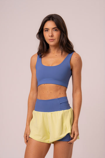 Conjunto Short Duplo e Top Soul Cosmo Azul Jeans