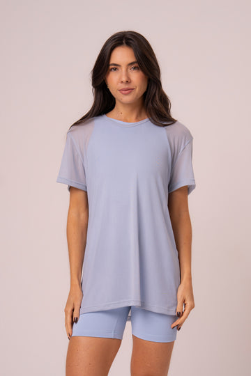 Blusa Tule Blue Baby