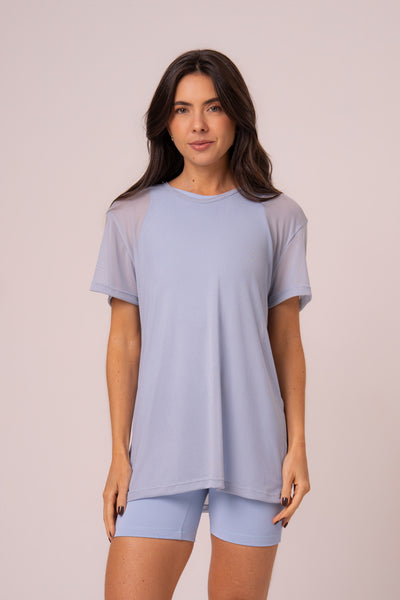 Blusa Tule Blue Baby