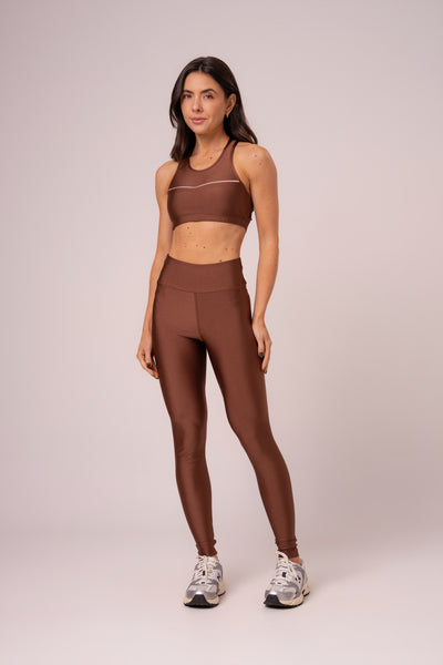 Conjunto Legging e Top Intense Glow Avelã