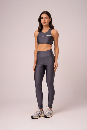 Conjunto Legging e Top Intense Glow Grafite