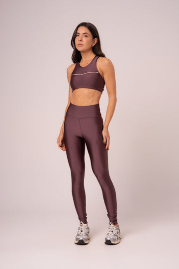 Conjunto Legging e Top Intense Glow Ameixa