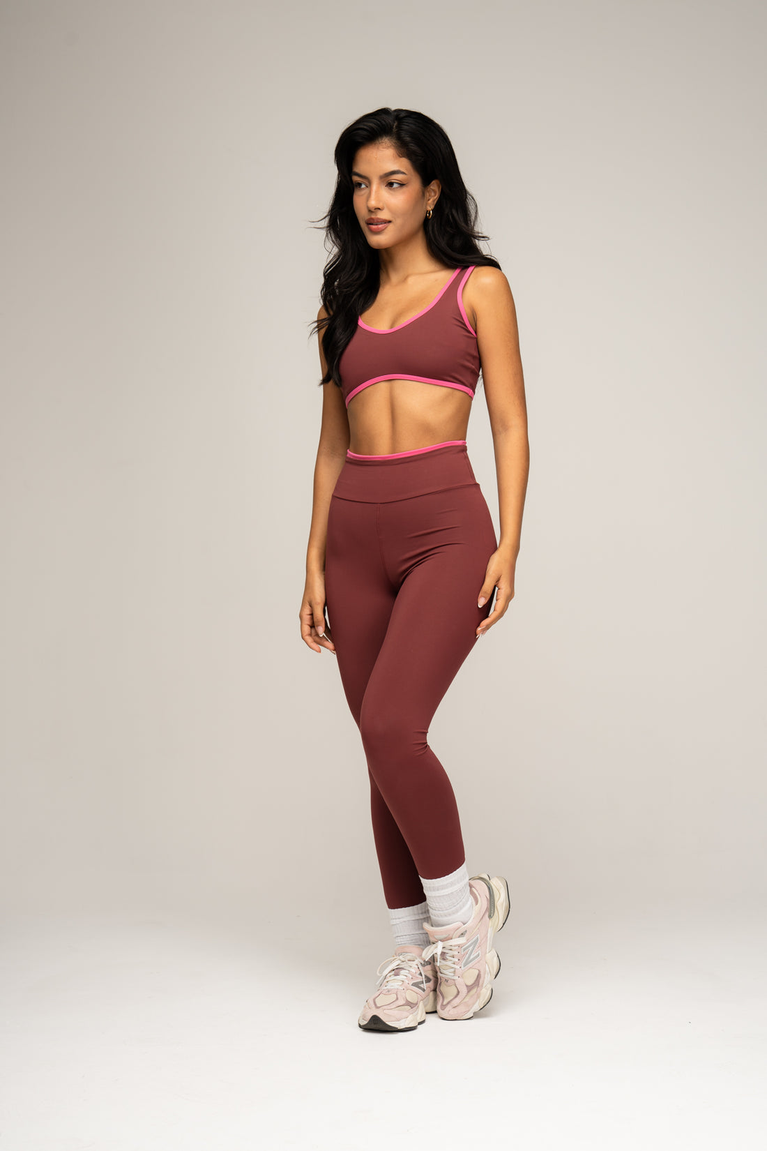 Conjunto Legging e Top Viés Cosmo Bordô