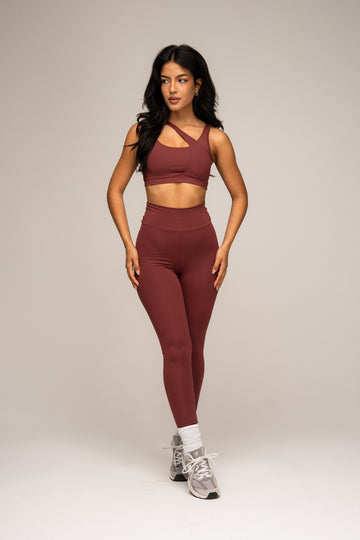 Conjunto Legging e Top Jolie Essentials Merlot