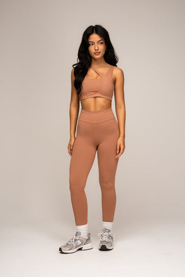 Conjunto Legging e Top Jolie Essentials Mocha Mousse