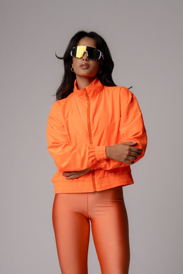 Jaqueta Corta-Vento Feminina Tangerina Pulse