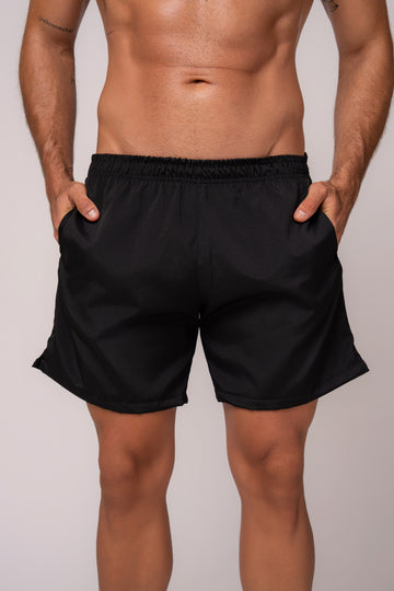 Bermuda Tactel Masculina Esportiva Preto