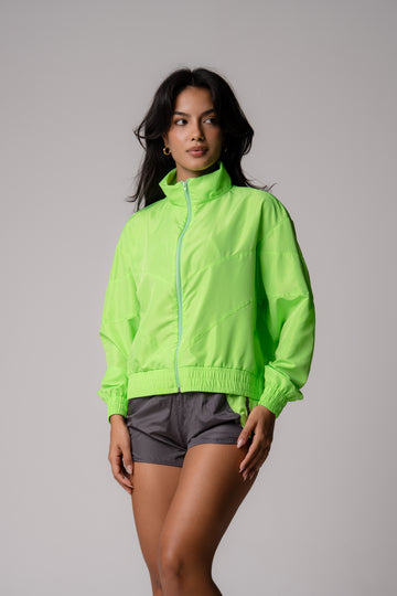 Jaqueta Corta-Vento Feminina Verde Lima Pulse