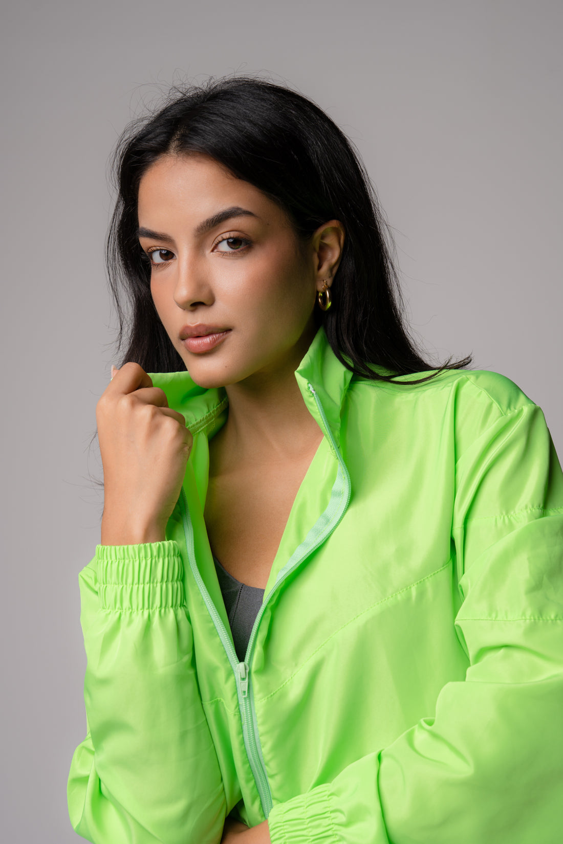 Jaqueta Corta-Vento Feminina Verde Lima Pulse