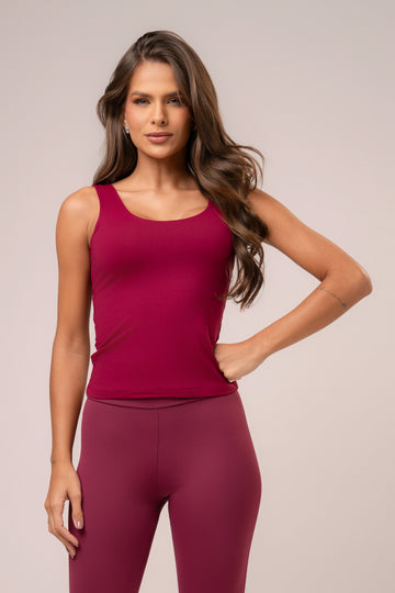 Top Alongado Essentials Marsala