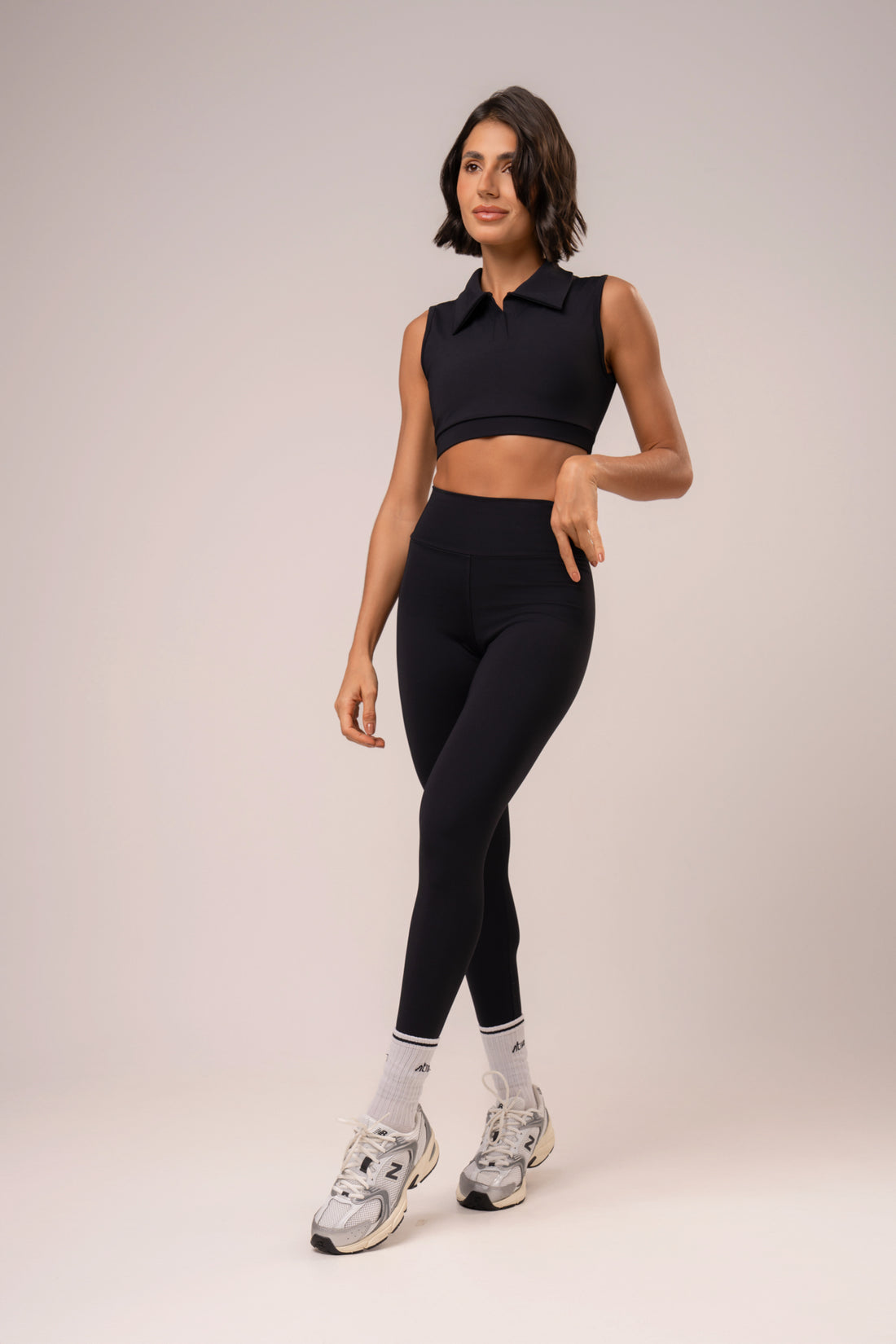 Conjunto Legging e Top Gola Cosmo Preto