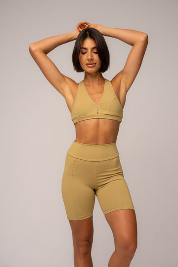 Conjunto Fitness Short e Top Nadador Pistache