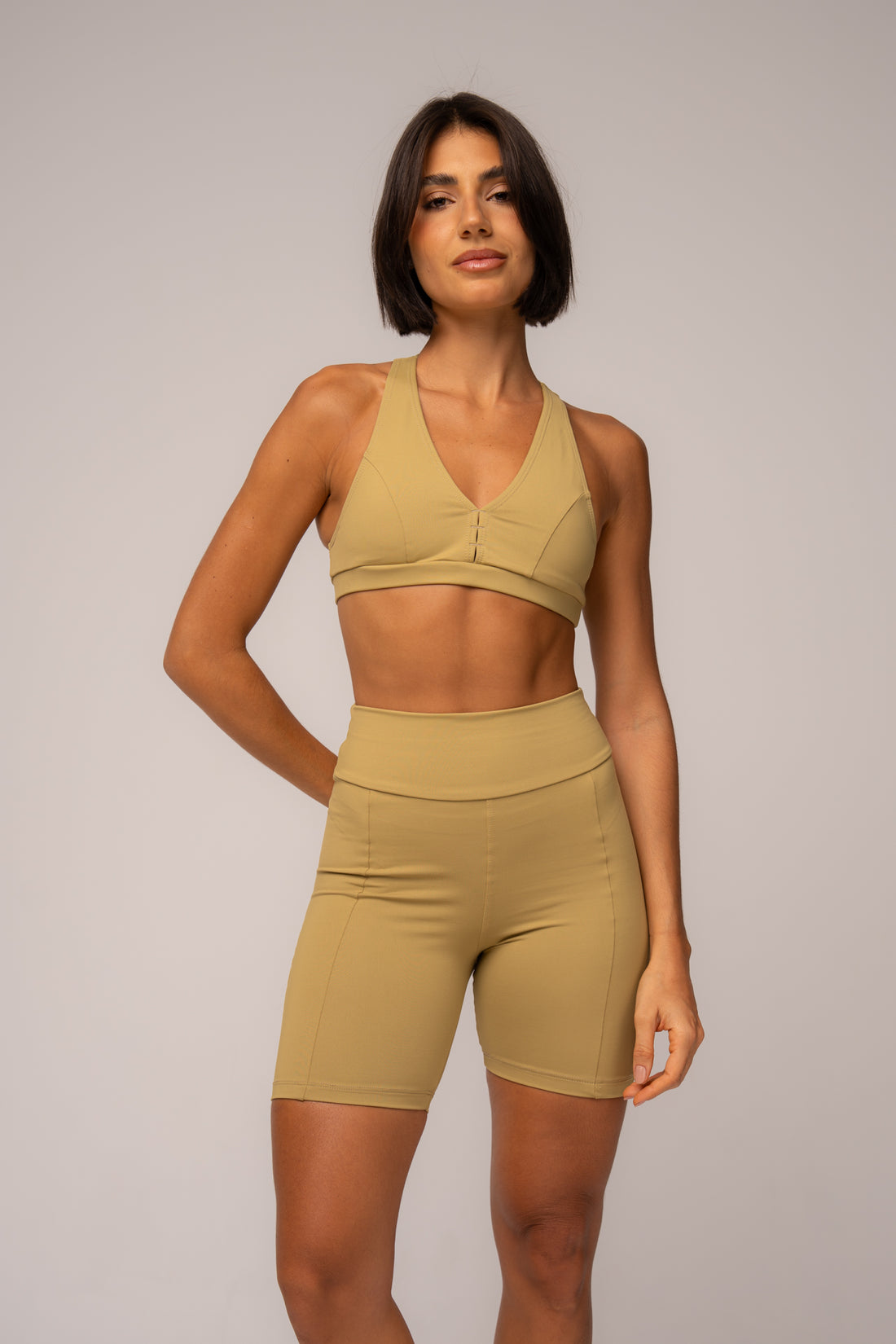 Conjunto Fitness Short e Top Nadador Pistache