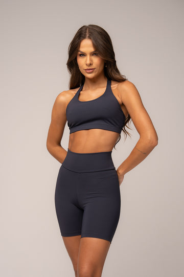 Conjunto Fitness Short e Top Ret Grafite