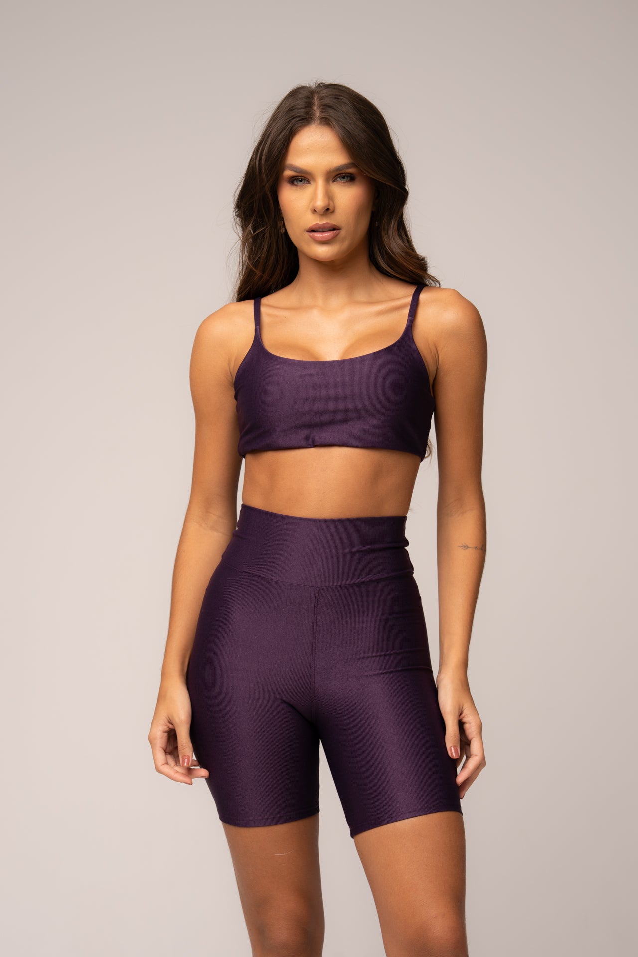 Conjunto Short e Top Faixa Lovers Uva