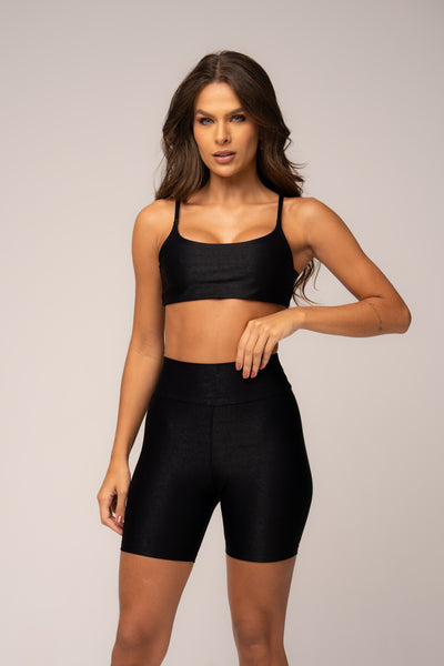 Conjunto Short e Top Faixa Lovers Preto