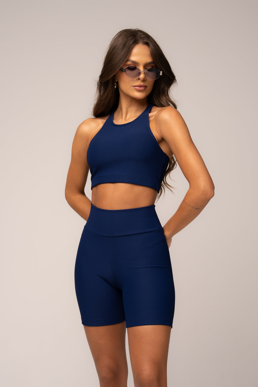 Conjunto Short e Top Nadador Flow Marinho