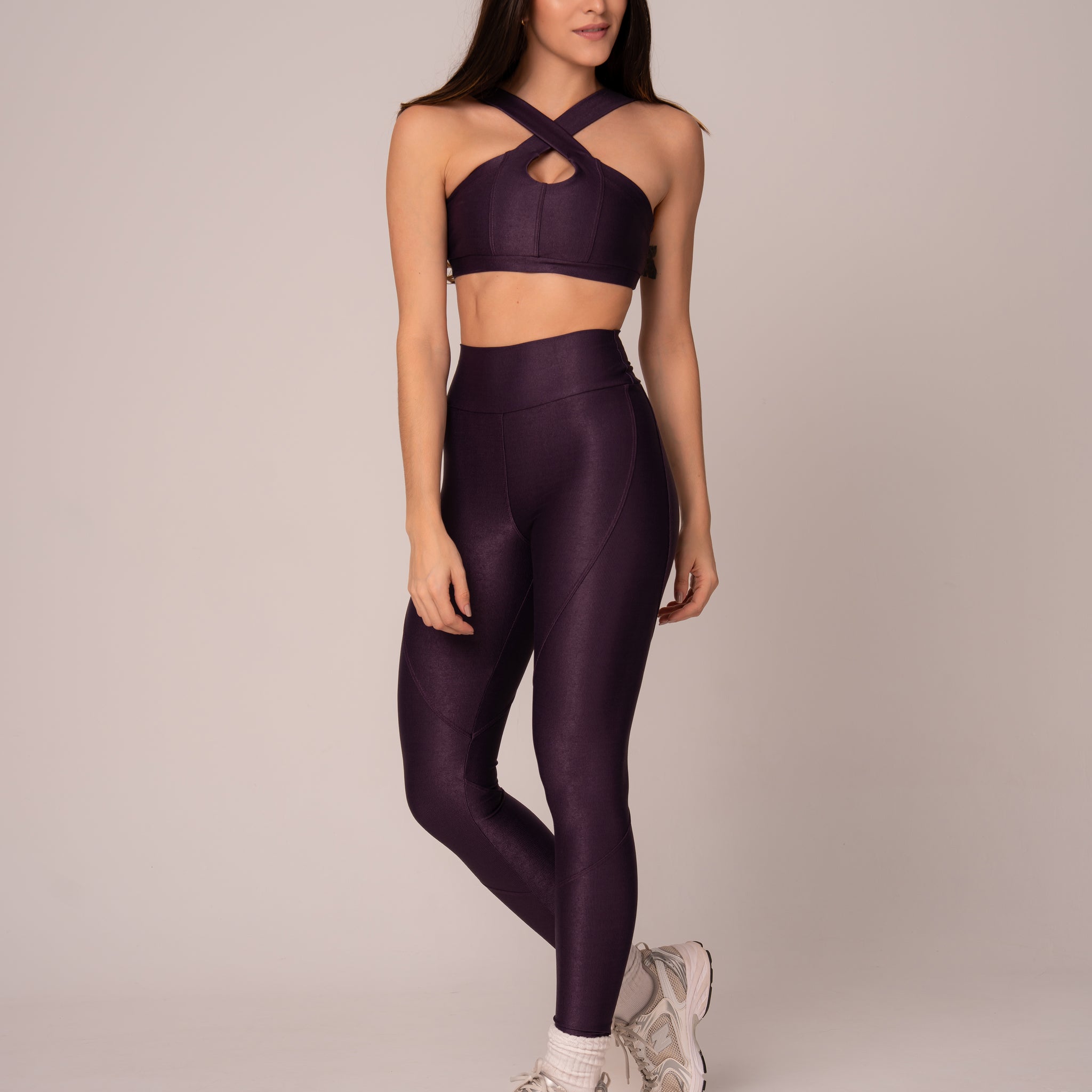 Conjunto Legging e Top Cruzado Lovers Açaí