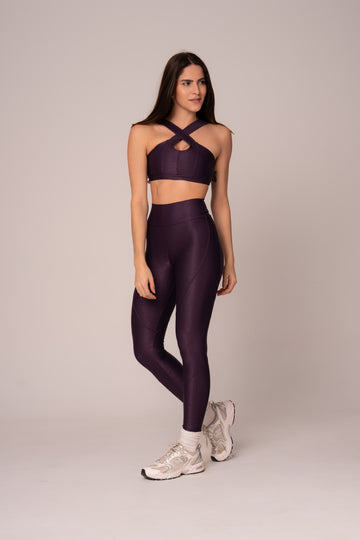 Conjunto Legging e Top Cruzado Lovers Açaí