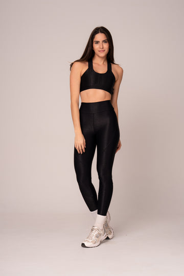 Conjunto Legging e Top Cruzado Lovers Preto