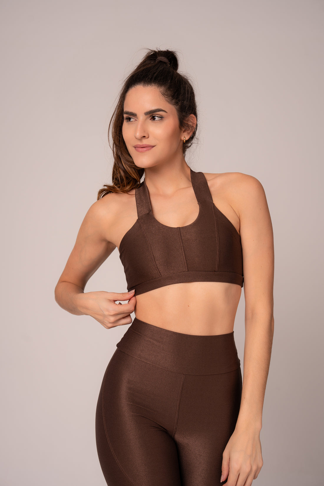 Conjunto Legging e Top Cruzado Lovers Cacau