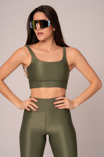 Conjunto Legging e Top Classic Lovers Verde Oliva