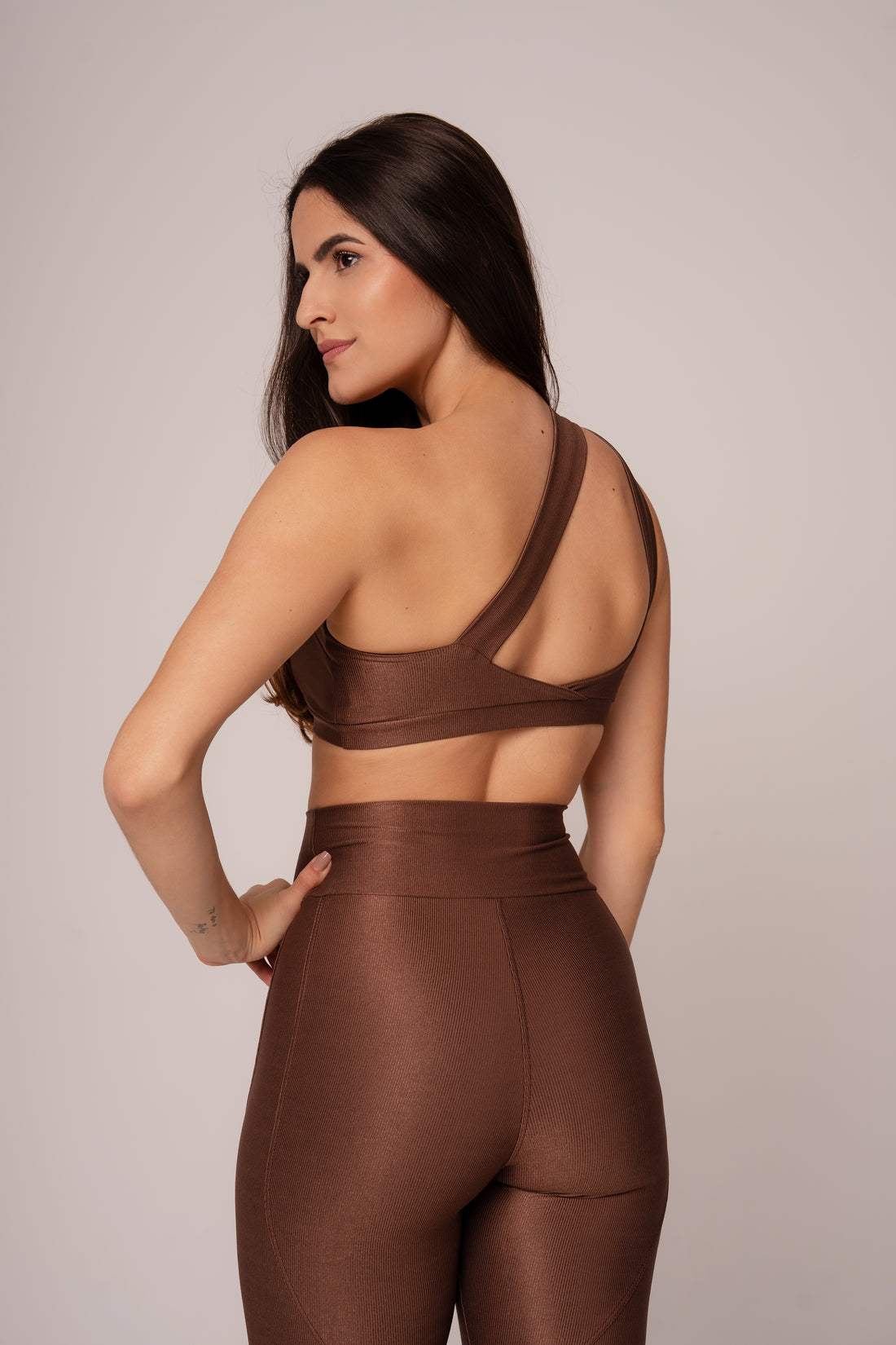 Conjunto Legging e Top Cruzado Lovers Chocolate