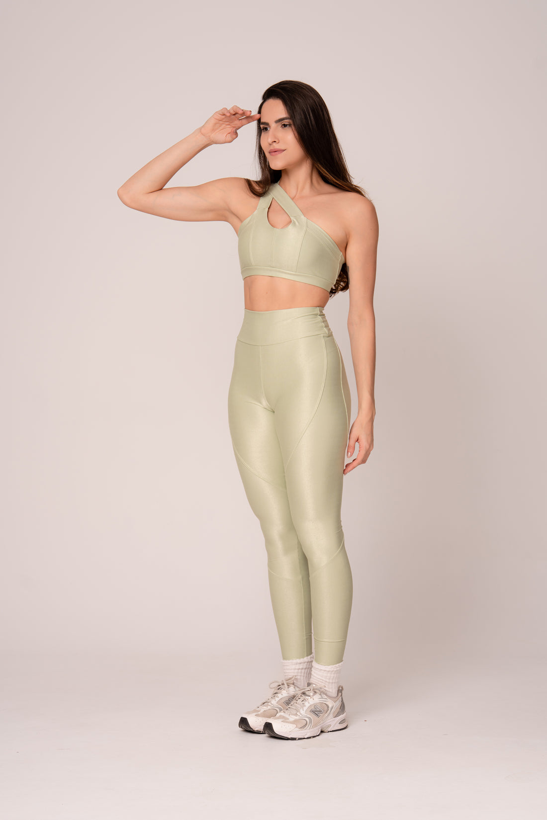 Conjunto Legging e Top Cruzado Lovers Verde Matcha