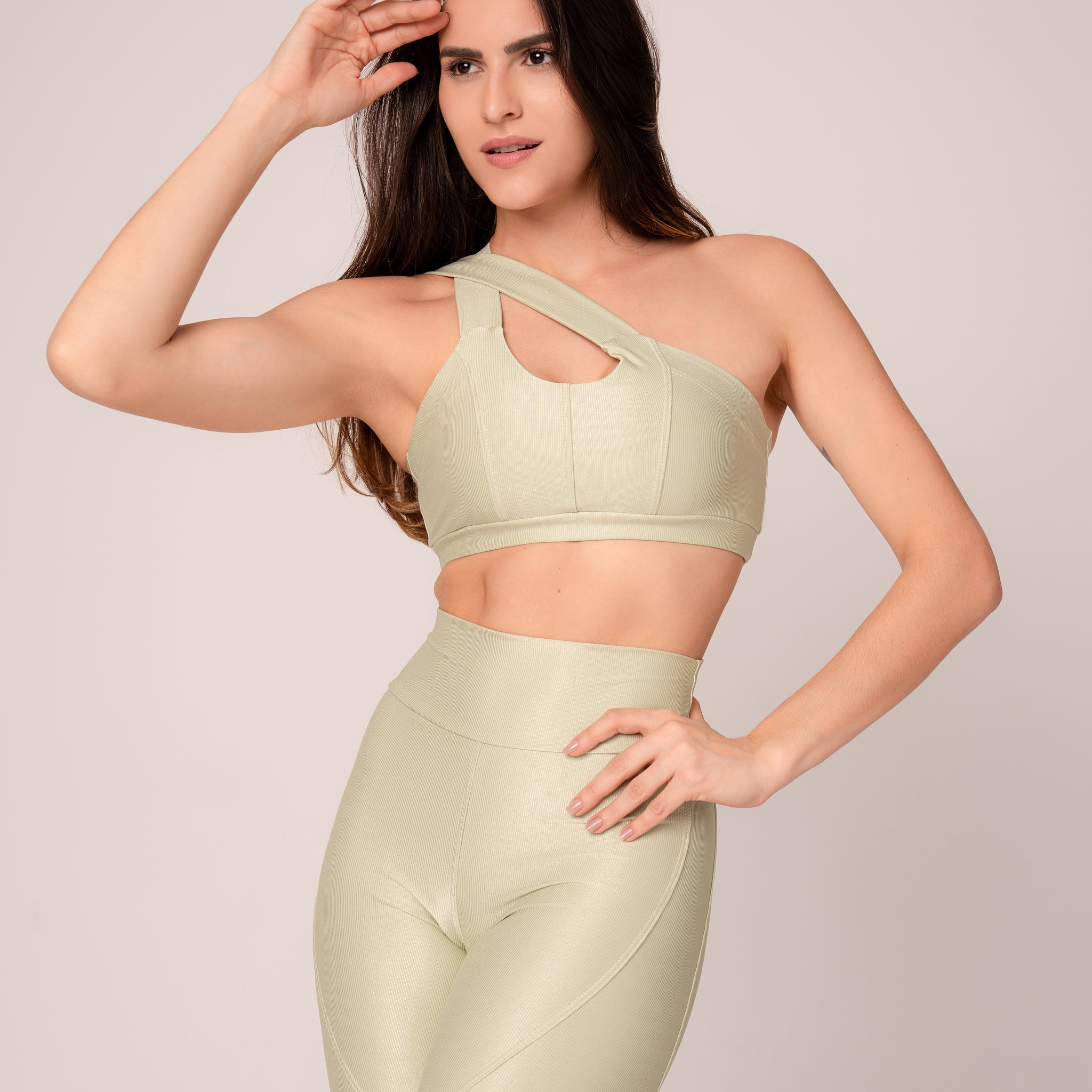 Conjunto Legging e Top Cruzado Lovers Verde Matcha