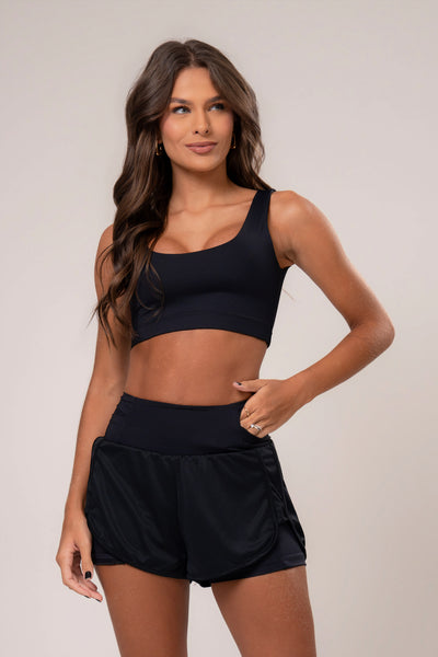 Conjunto Short Duplo e Top Soul Cosmo Preto
