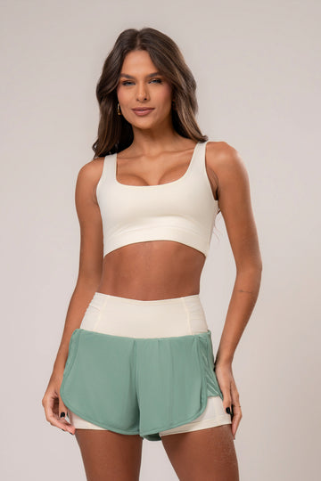 Conjunto Short Duplo e Top Soul Cosmo Off White