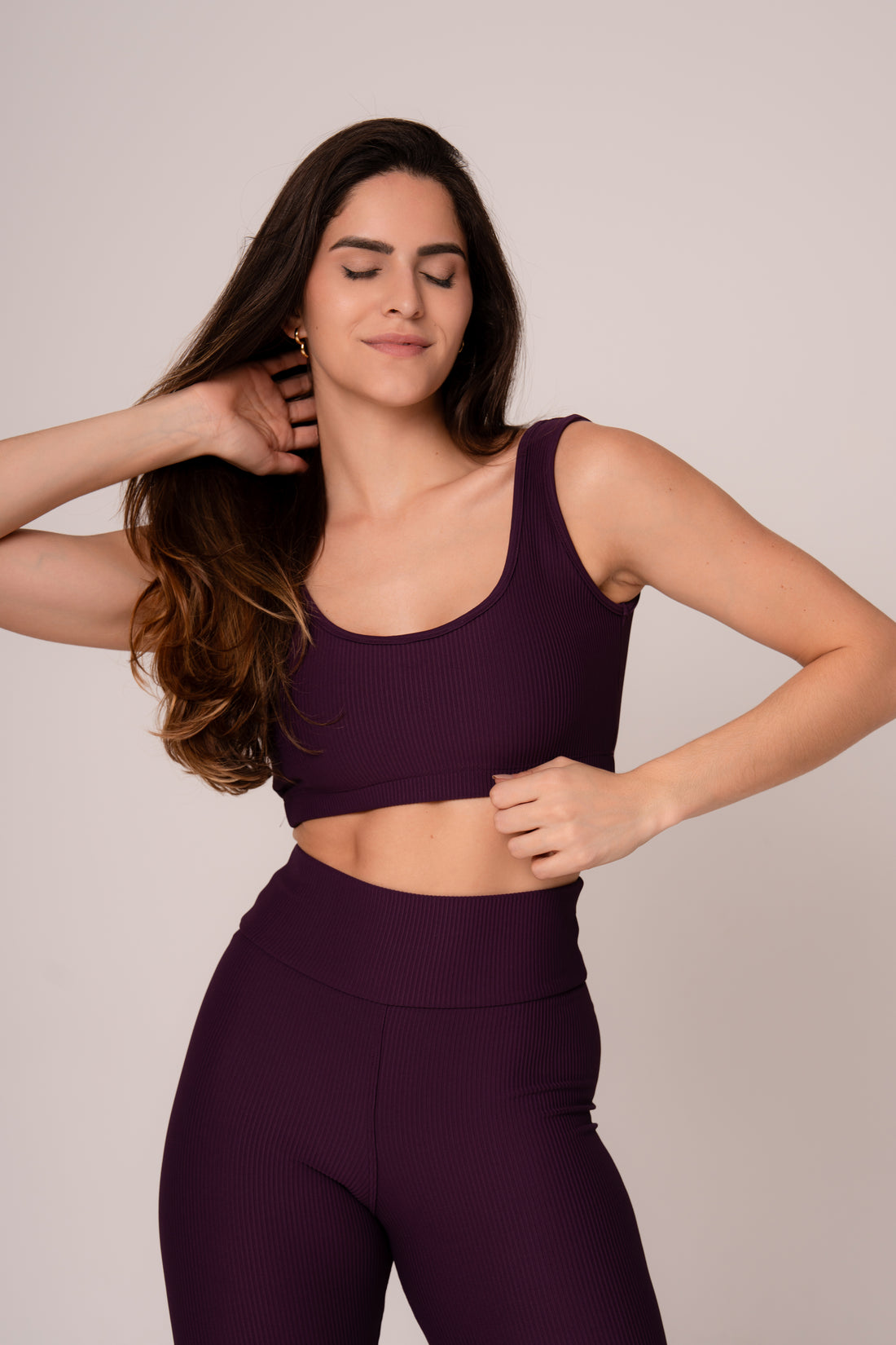 Conjunto Legging e Top Alças Retas Açaí Flow