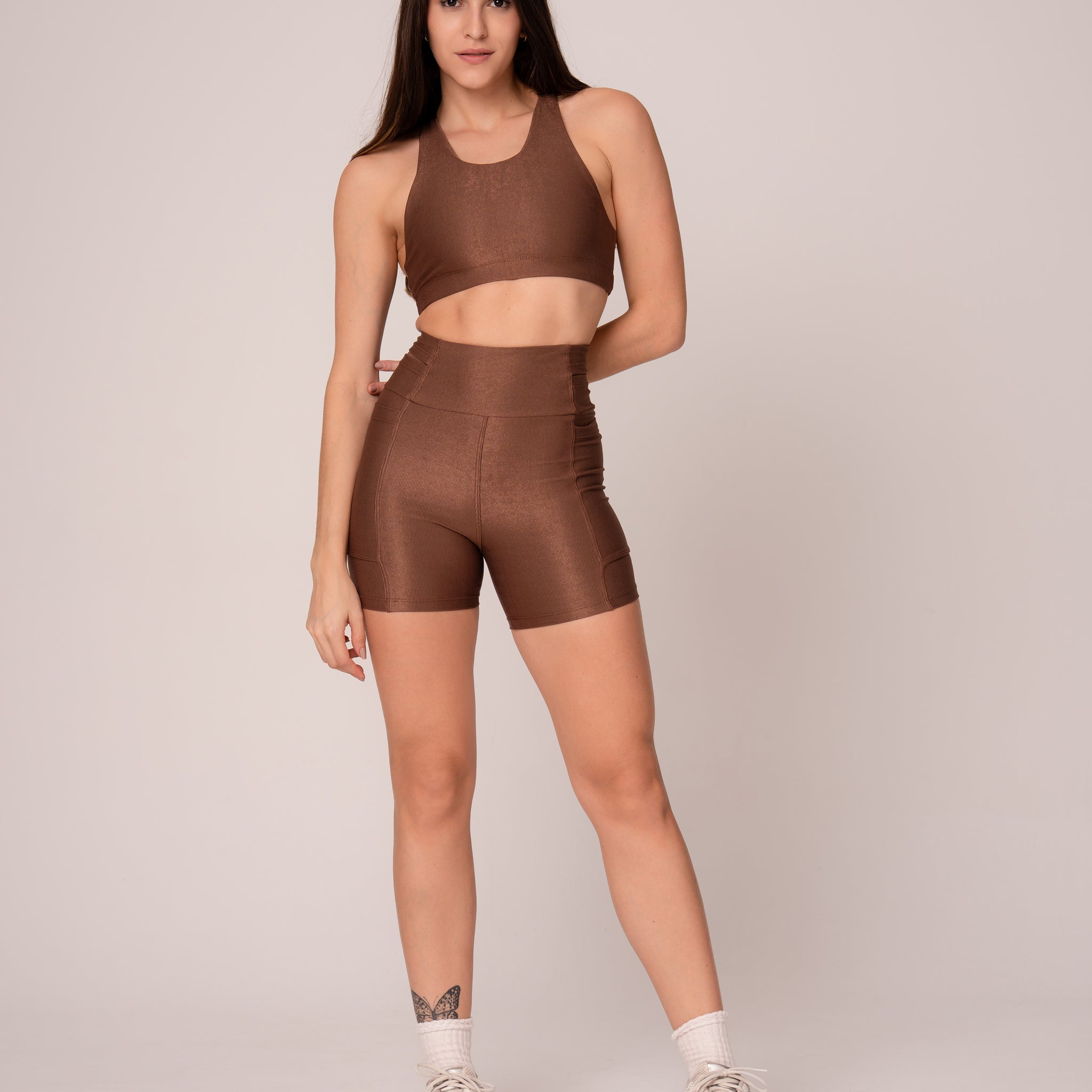 Conjunto Short e Top Runner Lovers Chocolate