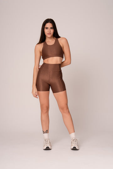 Conjunto Short e Top Runner Lovers Chocolate