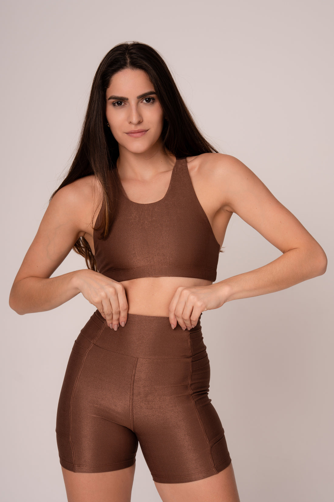 Conjunto Short e Top Runner Lovers Chocolate