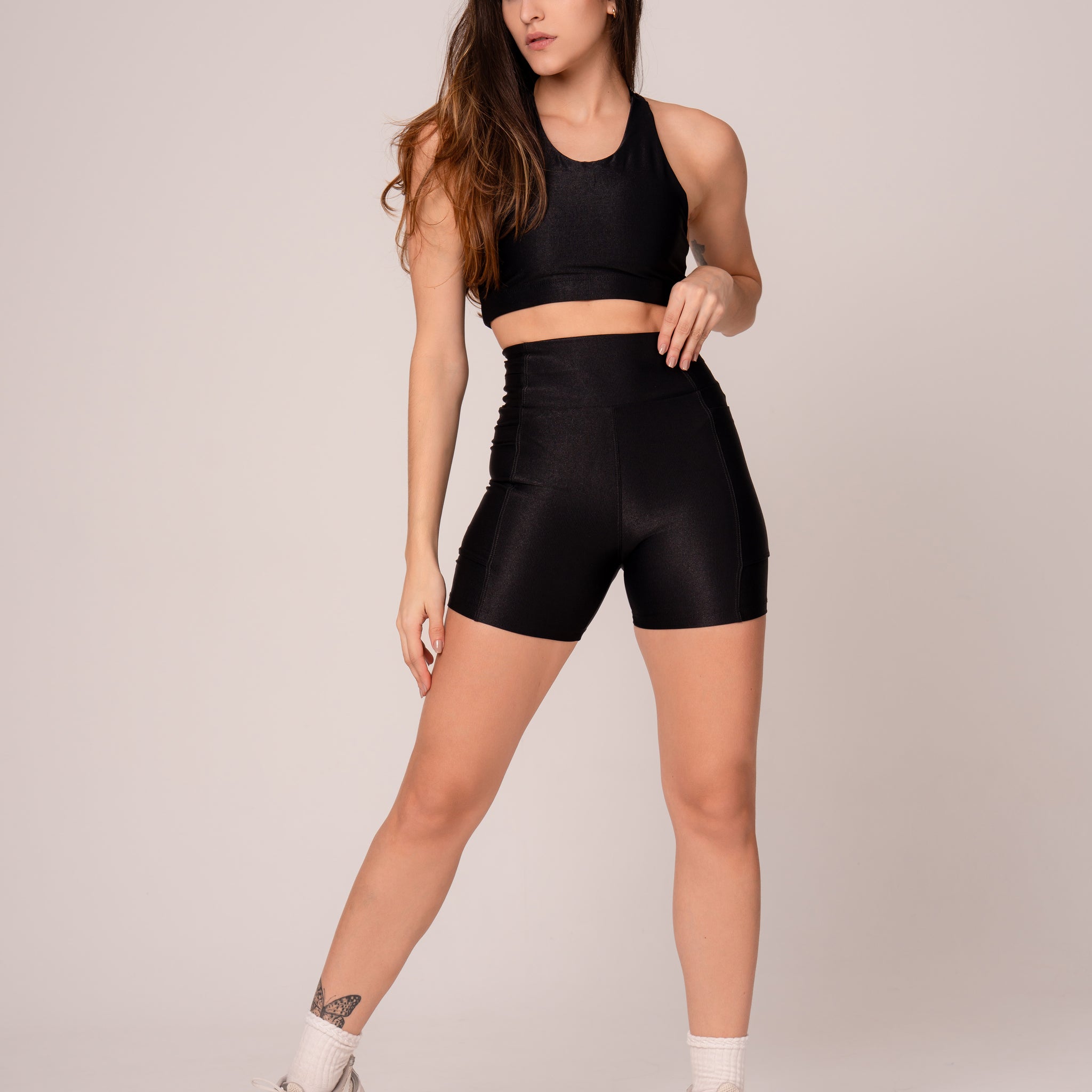 Conjunto Short e Top Runner Lovers Preto