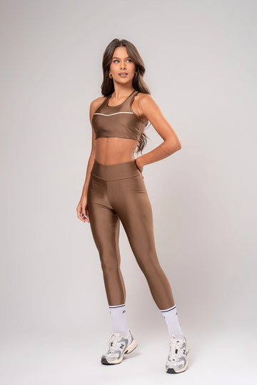 Conjunto Legging e Top Intense Glow Chocolate
