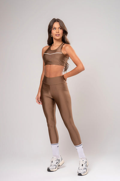 Conjunto Legging e Top Intense Glow Chocolate
