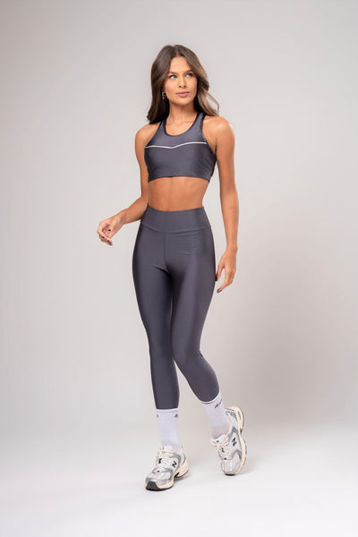 Conjunto Legging e Top Intense Glow Grafite