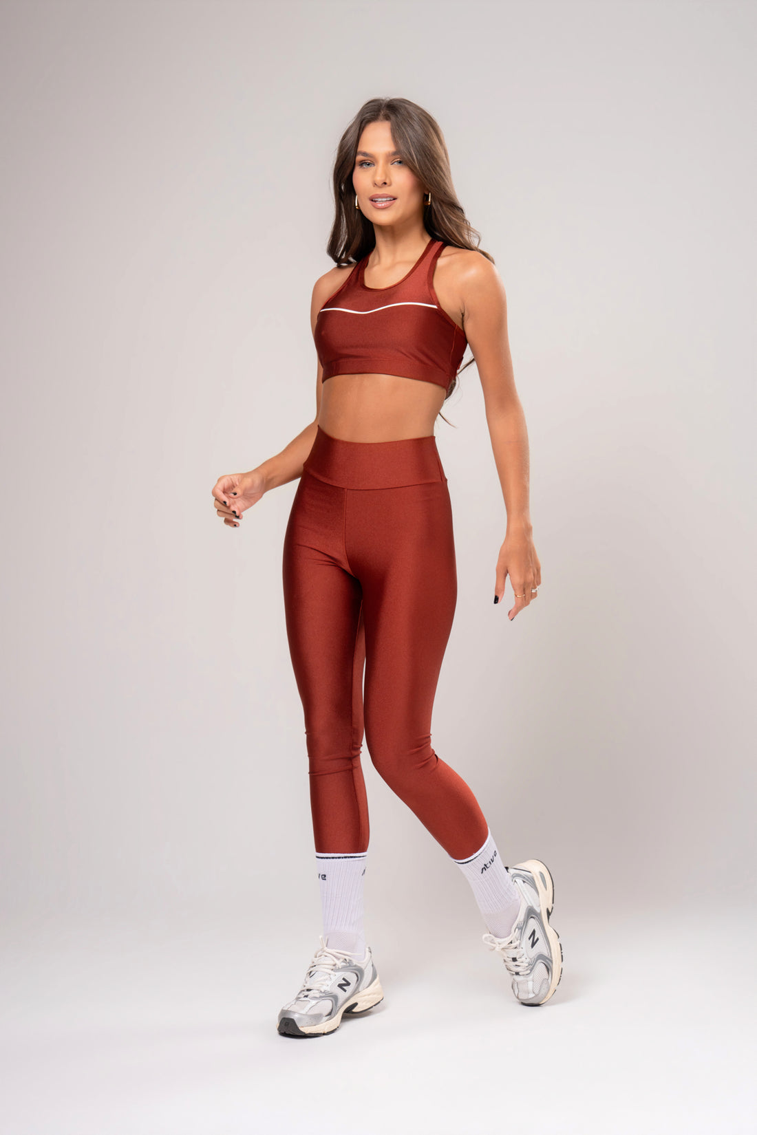 Conjunto Legging e Top Intense Glow Terracota