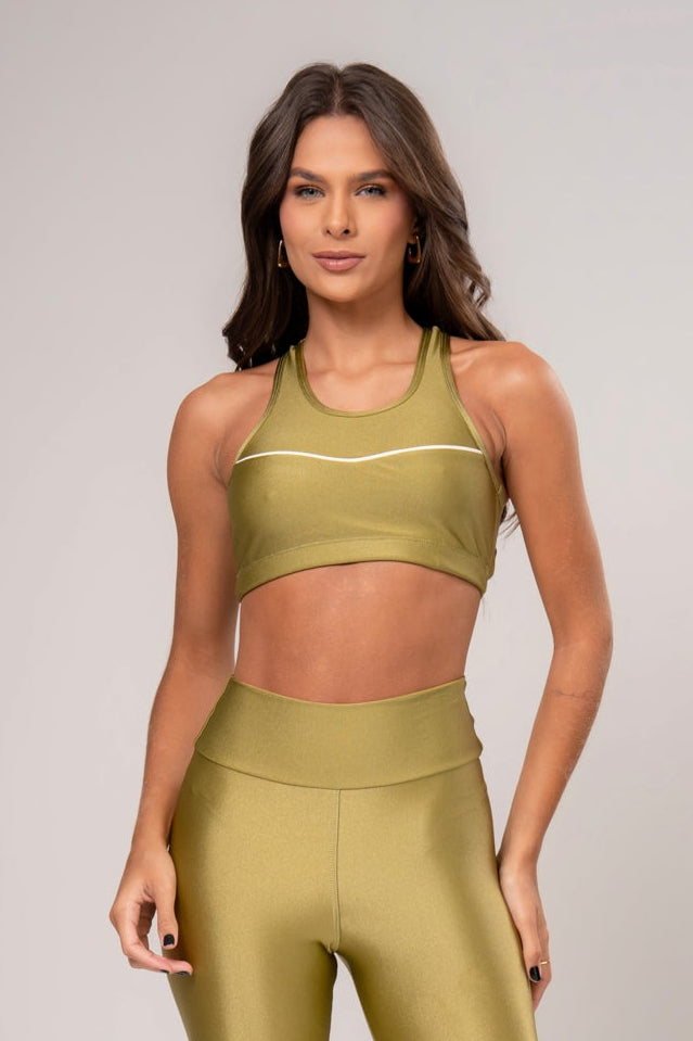 Conjunto Legging e Top Intense Glow Oliva
