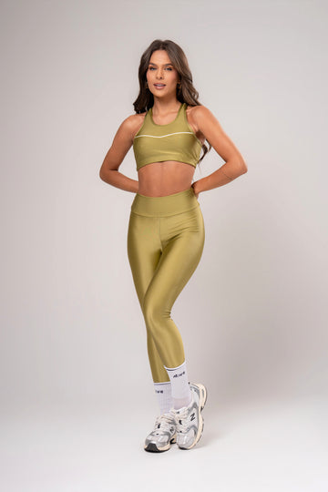 Conjunto Legging e Top Intense Glow Oliva