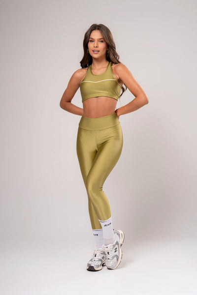 Conjunto Legging e Top Intense Glow Oliva