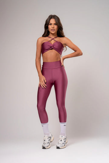 Conjunto Legging e Top Torcido Glow Malva