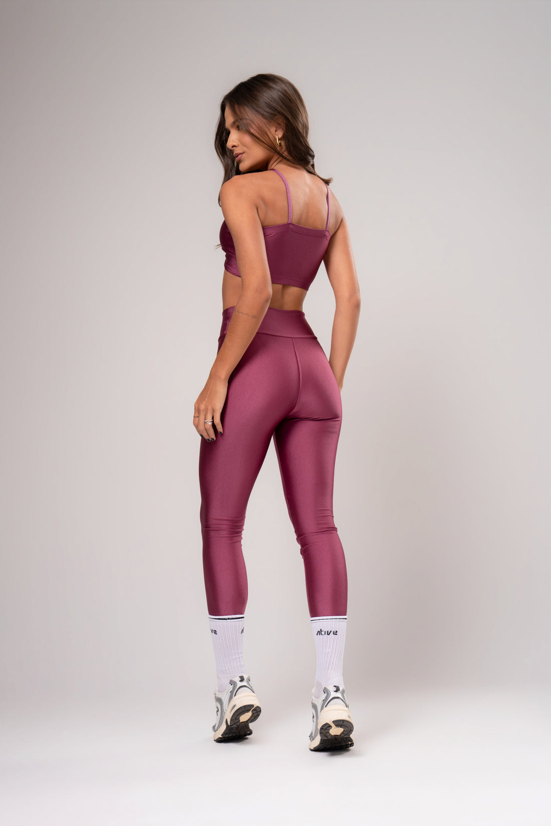 Conjunto Legging e Top Torcido Glow Malva
